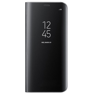 Husa Flip Stand Mirror, Samsung Galaxy S8 Plus, Black foto