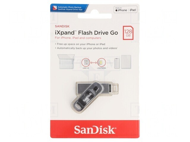 Pendrive USB 3.0 128GB cu mufă Apple Lightning și USB-A