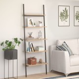 vidaXL Raft &icirc;nclinat cu 5 niveluri maro deschis / negru 64x34x185,5 cm