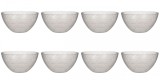 Set boluri, 8 piese, 4 l, Plastic, Transparent