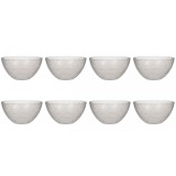 Set boluri, 8 piese, 4 l, Plastic, Transparent