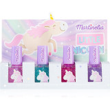Cumpara ieftin Martinelia Little Unicorn Nail Polish Set set de lacuri de unghii Pink, Blue, Purple, Fuchsia (pentru copii)