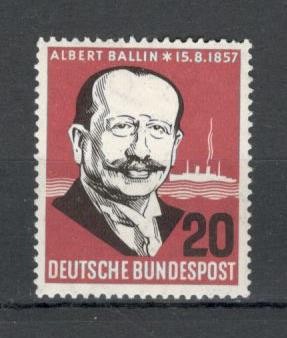 Germania.1957 100 ani nastere A.Ballin-armator MG.121 foto