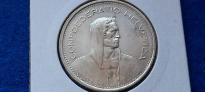ELVETIA 5 FRANCS 1967 AUNC argint foto