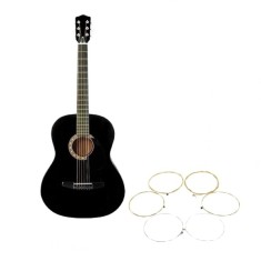 Chitara clasica din lemn DEPOX&reg;,set de corzi incluse, 95 cm, Clasic Black