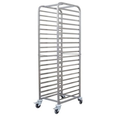Carucior pentru tavi GN2/1, 590*650*1660mm, inox foto