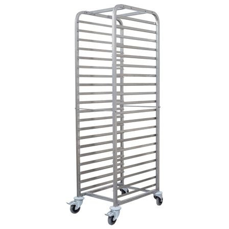 Carucior pentru tavi GN2/1, 590*650*1660mm, inox