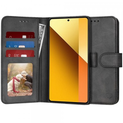 Husa pentru Xiaomi Redmi Note 13 5G, Techsuit, Diary Book, Neagra foto