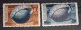 Rusia 1949 Glob, UPU,avioane , vapoare mijloace de transport serie 2v neștampilat