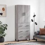 VidaXL Dulap &icirc;nalt, gri sonoma, 69,5x34x180 cm, lemn compozit