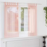 VidaXL Perdele Voile cu Bucle 2 buc Roz 140x175 cm