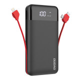 Powerbank Dudao K1Pro 20000mAh Cu Cabluri &icirc;ncorporate Negru (K1Pro-negru) K1PRO-BLACK