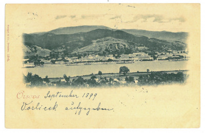 1276 - ORSOVA, Panorama, Litho, Romania - old postcard - used - 1899 foto