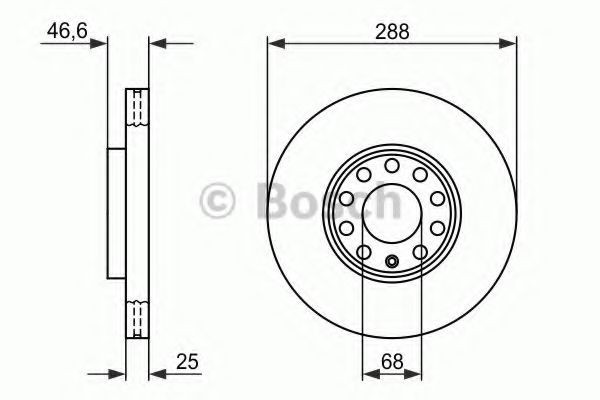 Disc frana AUDI A6 (4B2, C5) (1997 - 2005) BOSCH 0 986 478 546