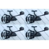 SET 4 Mulinete Feeder si Crap PRO FL VIRUS VF6500 tambur Long Cast+baitrunner