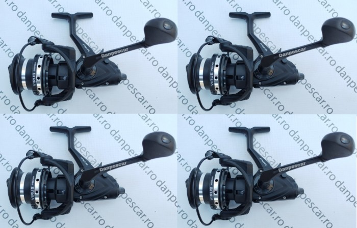 SET 4 Mulinete Feeder si Crap PRO FL VIRUS VF6500 tambur Long Cast+baitrunner