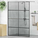 Cumpara ieftin Zid de dus walk-in Negru 140 x 195 cm sticla securizata