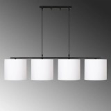 Lustra tip pendul Livonia cu 4 lumini, metal, alb, 22x 110x 25 cm