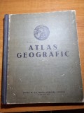 Atlas geografic - din anul 1953 - 76 pagini format mare,coperti cartonate