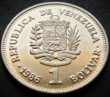 Cumpara ieftin Moneda exotica 1 BOLIVAR - VENEZUELA, anul 1986 * cod 3484, America Centrala si de Sud