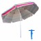 Pachet Umbrela protectie solara 2.4m + suport tip burghiu albastru Zilan ZTS8489_1