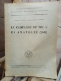 Marie Mathilde, Alexandrescu Dersca - La Campagne de Timur en Anatolie