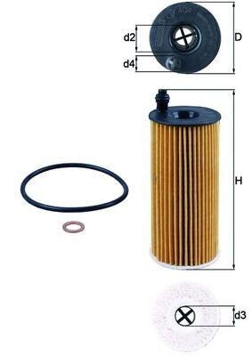 MAHLE OX 404D Filtru ulei foto