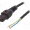 Cablu alimentare AC, 5m, 3 fire, culoare negru, cabluri, IEC C13 mama, IEC LOCK - IEC-PC965