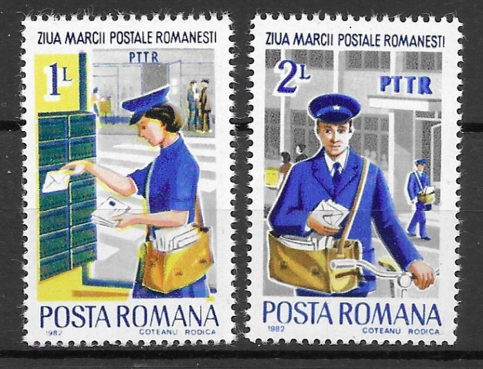 Romania 1982 - Ziua marcii postale romanesti, serie nestampilat, MNH, LP 1065