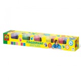 Set acuarele pentru pictura cu degetele, 6 culori x 120 ml, SES Creative