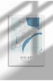 Poster Canvas cu Harta Orașului Galati - Rom&acirc;nia &ndash; Print Digital Ne&icirc;nramat | A4 (21 x 29.7 cm)