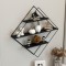Raft romb de perete Polvij&auml;rvi 66x50x9cm metal negru [en.casa] HausGarden Leisure