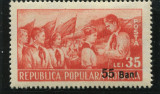 1952 , Lp 312 , Pionierii 1951 , serie cu supratipar - MNH