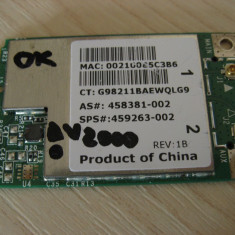 Placa wireless laptop HP Pavilion dv2000, 4312MCG, 459263-001, 458381-001