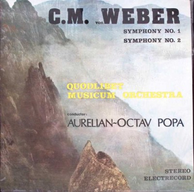 Disc vinil, LP. SYMPHONY NO.1 SYMPHONY NO.2-C.M. VON WEBER-260766 foto