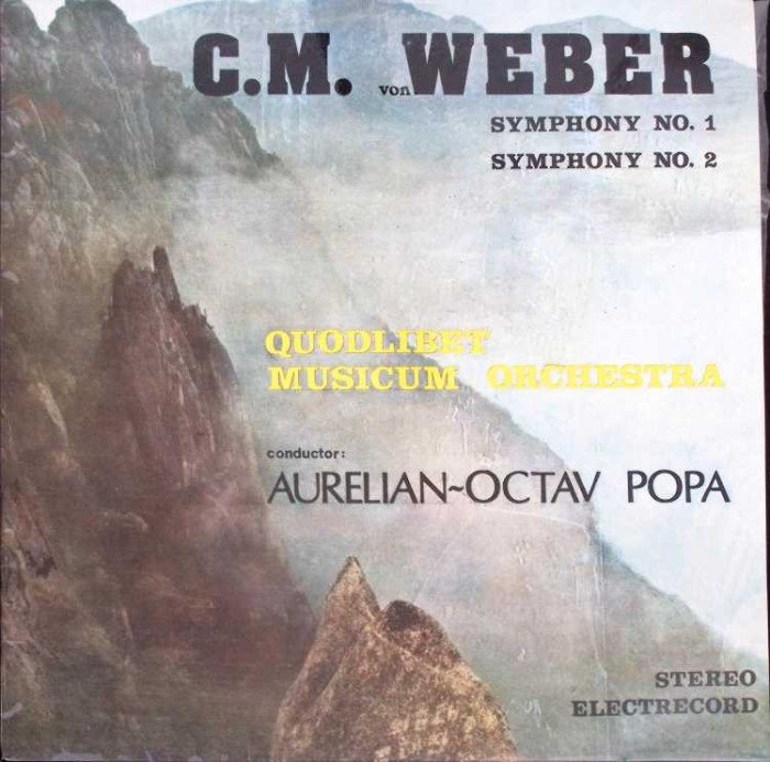 Disc vinil, LP. SYMPHONY NO.1 SYMPHONY NO.2-C.M. VON WEBER-260766