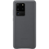 Husa Piele Samsung Galaxy S20 Ultra G988 / Samsung Galaxy S20 Ultra 5G G988, Leather Cover, Gri EF-VG988LJEGEU