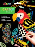 Set creativ de razuit - Scratch - 4 pasari magice | Avenir