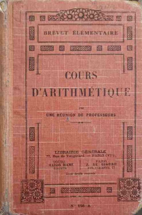 COURS D&#039;ARITHMETIQUE-COLECTIV-250700