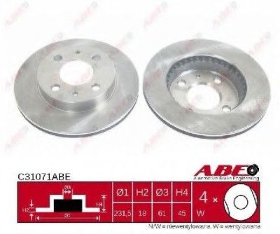 Disc frana NISSAN ALMERA I Hatchback (N15) (1995 - 2000) ABE C31071ABE foto