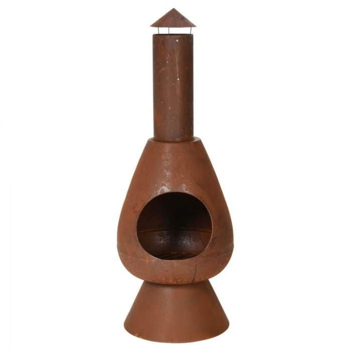 ProGarden Șemineu cu horn &quot;Ambient&quot;, ruginiu, 110 cm