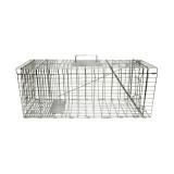 Capcana metalica robusta tip colivie pentru capturarea animalelor salbatice 78x30x32cm