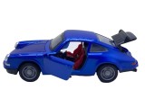Masinuta Metalica Porsche Retro Sport cu Portiere si Portbagaj Mobil- cu Sunete si Lumini-albastra