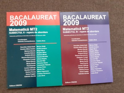MATEMATICA M2 REPERE DE ABORDARE BACALAUREAT 2009 GABRIELA CONSTANTINESCU foto