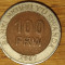 Rwanda -moneda de colectie bimetal- 100 franci Amafaranga 2007 an unic - superba