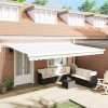 VidaXL Material de &icirc;nlocuire pentru copertină Alb 500 &times; 350 cm P&acirc;nză