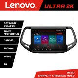 Navigatie Android Jeep Compass 2017 Lenovo QLED 4+64GB 360