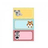 Etichete scolare, set 3x3 coli, motiv Cute Animals