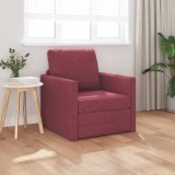 VidaXL Canapea Extensibilă cu pernă bordo 74 x 77 x 81 cm țesătură