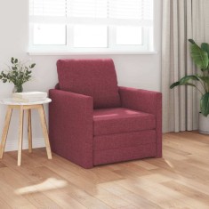 vidaXL Canapea Extensibilă cu pernă bordo 74 x 77 x 81 cm țesătură